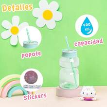 CASAMAX WL Botella con tapa para agua 400 ml. / ø7*14 CM / EL COLOR SE ENVÍA AL AZAR / - Multicolor - Ver 2