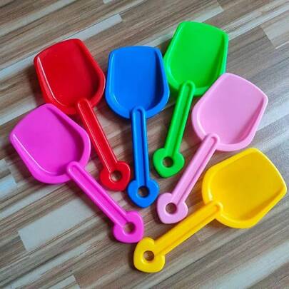 8pcs Large Thick Plastic All-In-One Beach Shovel, Snow Shovel, Sand Digging Toys