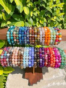 10/20/30Pcs Mixed Bohemian Colorful Glass Beaded Bracelets Set - Stackable Multi-Style Stretch Bracelets For Women, Suitable For Women Versatile For Daily Wear And Gifting - Multicolor - View 4