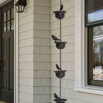 Metalen vogelregenketting voor goten - Vintage tuindecoratie, perfect cadeau voor huis en terras