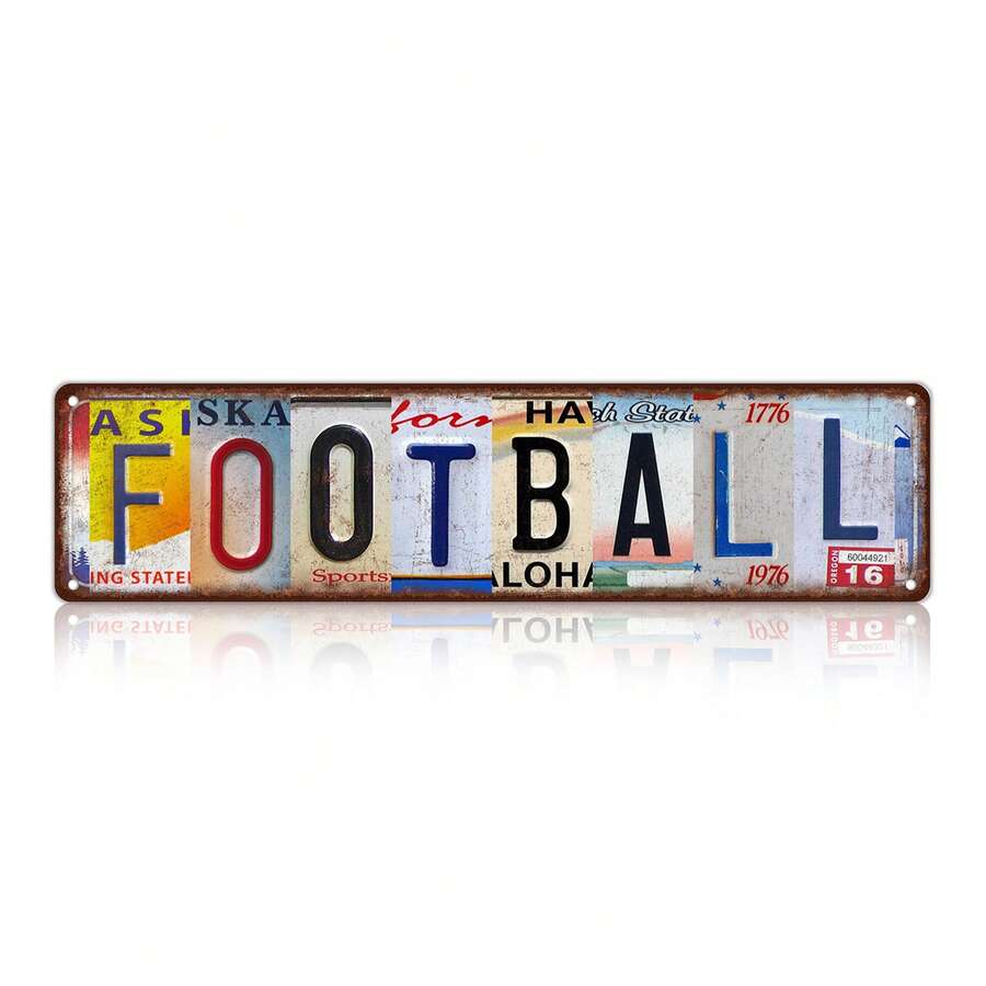 Vintage Football Wall Decor Street Signs Metal Tin Signs 16 X 4 Inches ...