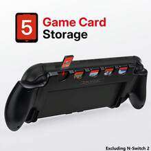 YIYI Console Grip With 5 Game Slots Compatible With Nintendo Switch 2 (2025), Ergonomic Grip Hard Shell For Users Who Prefer Handheld Mode, 1pc Black (NOT For Switch 1) - View 5