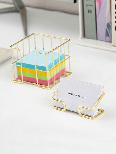 Iron Grid Desktop Notepad Storage Box, Metal Card Storage Box, Durable Industrial-Style Desk Organizer For Home Office, Multi-Compartment Notepad And Card Holder For Receipts, Mail, Stationery, And Small Accessories, Compact Yet Spacious Desk Storage For Family, Study, Office, Dorm, And Living Spaces, Ideal Spring Gift Idea For Keeping Workspaces Neat And Efficient