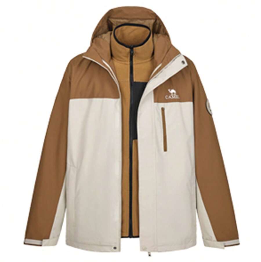 CAMEL CROWN Men's Warm, Breathable, Casual Sports Windbreaker Jacket For Outdoor Hiking