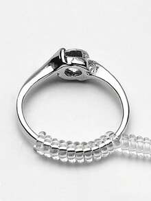 1/4pcs/Set Transparent Ring Adjuster - Adjustable Invisible Jewelry Sizer, Shrink Wrap Packaging, Anti-Slip Protection, Loose Ring Protector, Fits Almost Any Ring, Easy To Use, Durable - Clear - View 2