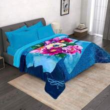 Suavecito Double Jumbo Shearling Reverse Coverlet - Nativity Scene - View 2