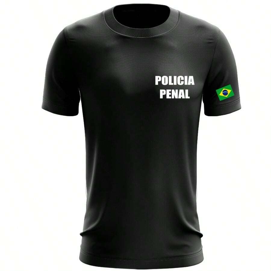 Camiseta Uniforme Profissional Empresa de Policia Penal Fardamento Farda Camisa - Branco - Visão 1