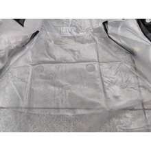 Impermeable liso para niños y niñas poncho capa antiagua ropa protección lluvia transpirable ligero fácil llevar usos escolares exterior actividades deportivas - Blanco y Negro - Ver 5