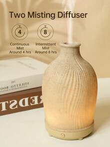 ellestfun 1pc USB 5V 80ml Resin Ultrasonic Essential Oil Diffuser & Aroma Diffuser & Humidifier, Suitable For Small Room Aromatherapy Humidification - Multicolor - View 10