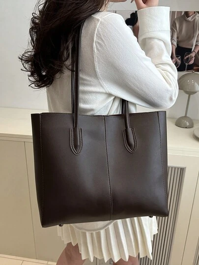 复古托特包女2025新款韩版通勤包时尚百搭大容量单肩包