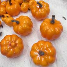 1 件逼真的迷你南瓜，优雅的南瓜装饰，适用于家庭、户外、花园、乡村、活动道具、万圣节装饰桌面装饰家居装饰秋季装饰房间装饰秋季装饰