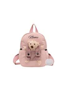 Customizable Personalized Name Or Holiday Greeting Backpack. Customize Your Own Mini Cartoon Teddy Bear Backpack, Which Can Be Used As A School Bag Or A Backpack. You Can Write Your Name, Letters, Lucky Numbers, Etc. Suitable For Daily School, Dance Class, Travel, And Also A Great Birthday Gift For Friends And Daughters. Exquisite Packaging, Can Be Used As A Christmas Gift, New Year's Gift, Etc. Other Patterns Are Randomly Printed.