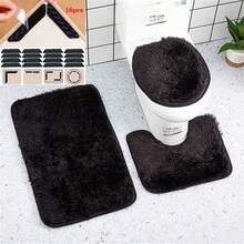 3pcs Bathroom Carpet Set With 3pcs Shower Mat, U-Shaped Toilet Mat And Super Absorbent Ultra-Fine Fiber Plush Bath Mat, Slip Resistant, Machine Washable, Fluffy Bath Rug Home Bathroom Decor Outdoor Rug Door Mat Fall Decor Bathroom Accessories Back To School Entryway Decor - Multicolor - View 31