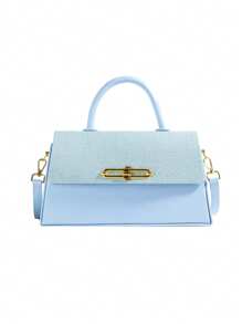 Women's Structured Box Shape Handbag, Fashionable And Elegant Shoulder/Crossbody Bag, Pink