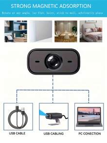 1pc Mini WiFi Security Surveillance Camera, Real-Time Monitoring, USB Powered Indoor Monitoring Video Recording, Features Night Vision, Motion Detection, HD Remote Monitoring, Suitable For Home Pet Monitoring, Vehicle Monitoring, Smart Home Security Monitoring, Baby Monitoring And More - Black - View 8