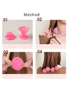 100/50/40/30/20/10/5/1个装卷发器，蘑菇形和钟形，适用于普通发质女性，不伤发，懒人友好型睡眠造型工具，卷发工具，DIY，不伤发质，时尚美发工具 - 彩色 - 查看 4