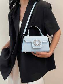 1 件纯色褶皱手提包，优雅且适合日常使用，适合送给女士的礼物