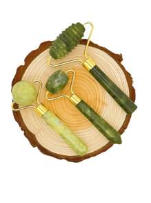 Zestaw wałków jadeitowych 1/2/3 szt./zestaw, grzebień jadeitowy do golenia, wałek jadeitowy do masażu, przeciwstarzeniowy, wyszczuplający, ujędrniający, nawilżający do twarzy i szyi, redukujący zmarszczki i obrzęki, wałek jadeitowy do masażu oczu, uroda, produkty do pielęgnacji skóry, spa, pielęgnacja ciała, narzędzia do pielęgnacji skóry, pielęgnacja twarzy, akcesoria kosmetyczne, masaż, narzędzie do masażu twarzy, wałek do masażu twarzy