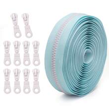 1包：5码拉链，带拉链头，撞色树脂拉链，多种款式，适用于行李箱、文具包、手工缝纫替换等。 - 彩色 - 查看 13