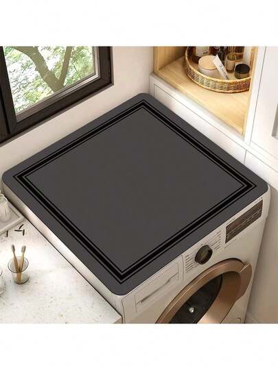 1pc Washer Dryer Dust Cover Mat, Water-Absorbing Table Mat, Fridge Mat, Microwave Dust Cover, Soft Diatomite Drainage Mat, Anti-Slip Strong Water-Absorbing Wear-Resistant Dish Mat, 19.7*23.6 Inch Modern Washer & Dryer Top Cover, Suitable For Laundry Room And Kitchen,Kitchen Decor,Household Items,Mother's Day Gift,Bedroom Decor,Garden,Kitchen Decor,Summer,Beach,Travel Essentials,Room Decor,Squishy,Graduation