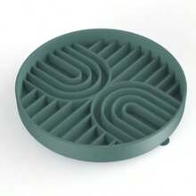 Slow Feeder Disperses Attention, Suitable For High-Energy Pets, Anxiety, Boring And Calming The Perfect Paving Mat Is Suitable For Snacks,, Peanut Butter And Yogger. Pet Feeding Pet Slow Plate, Dog And Cat - 墨綠色 - 查看 2