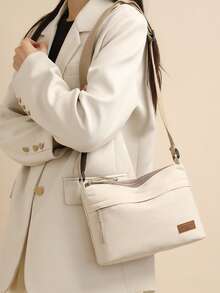 Multi-Layer Small Cloth Bag Women Crossbody Bag Fashion Casual Nylon Cloth Lightweight Large Capacity Ladies Shoulder Bag,Suitable For Work, Commuting, Daily Outings, Shopping And Dating ﻿