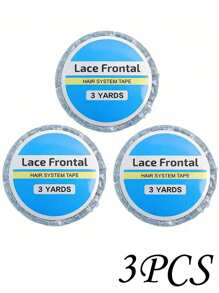3码0.8厘米假发胶带双面假发胶带双面透明蕾丝前假发支撑胶带防水强力粘合双面假发发片接发