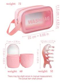 Bộ 1/2/3/5/8 con lăn massage làm mát mặt, dụng cụ massage mặt, con lăn silicon hình viên đá, lược massage, túi đựng PVC trong suốt, băng đô, con lăn massage và bảng Gua Sha dùng cho mặt, mắt, làm đẹp, chăm sóc da, spa, tự chăm sóc, dụng cụ chăm sóc da, chăm sóc da mặt, dụng cụ làm đẹp, massage, dụng cụ massage mặt, con lăn massage mặt - Nhiều màu - Xem 2