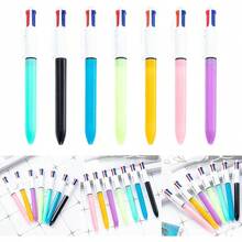 4in1 Retractable Ballpoint Pens 4 Colors Shuttle Pens Multicoloured Pens Office School Supplies For Smooth WritingPlastic - Black - View 3