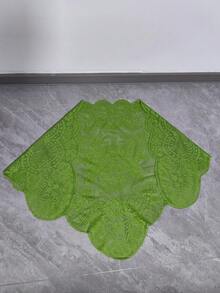 1 peça de 125 cm x 60 cm de renda verde para chapéus, abajures, toalhas de mesa, vestidos, decorações de roupas - Verde - Ver 7