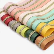 1 Set: Resleting Warna-warni #5 sepanjang 4,5m + 10 buah Tarikan Resleting, Cocok untuk Memperbaiki Tas, Mengganti Jahitan, Tersedia Berbagai Warna - MultiWarna - View 4