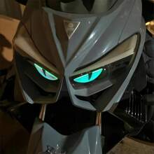 New Luminous 3D Devil Eyes Decal Stickers, Motorcycle, Electric Bike, Car Accessories, Universal Fit - Multicolor - View 9