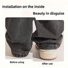 10/1件装，隐形裤腿固定夹，可缩短裤腿长度，防止裤脚拖地，无缝隐藏式裤腿扣，防止裤腿拖地，适用于牛仔裤和休闲裤，防水，便携