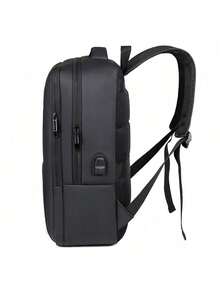 Men Backpack Book School Bags, Commuter Rucksack Daypack For 16 Inch Laptop Large Capacity Travel Computer Rucksack, Male Student College Bag Business Backpacks - Black - View 4
