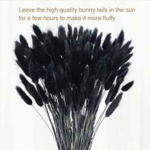 Natural Bunny Tails Dried Flowers - 120 PCS Rabbit Tail Grass, Lagurus Ovatus For Boho Decor, Dried Pampas Grass Dry Flower Arrangements For Wedding Party Home Kitchen Office Decorations (Retro Pink)