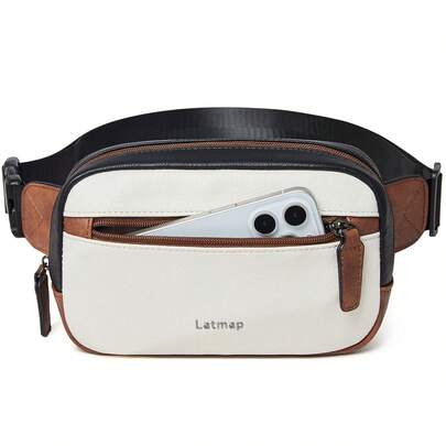 LATMAP Fanny Packs Everywhere Belt Bag Small Fashion Crossbody Waist Pack Faux Leather Waterproof Sling Chest Bag For Women Gym Bag Crossbody Bag Women For Workout Running Travelling Hiking,Travel Essentials,Back To School Supplies