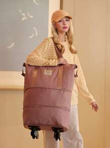 1pc Travel Luggage Bag With Wheels, Packing Bag Carry-On Tote With Zipper And Handle Foldable Storage Suitcase Moving Packaging Bag Fitness Storage Bag Durable & Lightweight,6 Colors And 3 Sizes Available - Multicolor - View 3