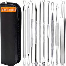 10pcs Professional Blackhead Remover Kit - Effectively Remove Blackheads, Whiteheads, And Zits For Radiant, Clear Skin - Comprehensive Skincare Tool For Deep Cleansing And Pore Purification,Blackhead Remover,Beauty,Skin Care Products,Spa,Self Care,Skin Care Tools,Face Care,Esthetician Supplies,Skin,Face Wash,Facial