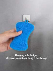 فرشاة غسيل الأطباق من السيليكون، فرشاة غسيل الأطباق ذات الوجهين، أدوات وإكسسوارات مطبخ صغيرة (طقم 3 قطع)