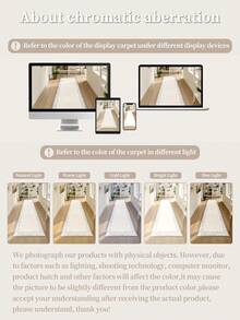 1 peça de tapetes bege, estilo retrô europeu, tapete de corredor, 900g/m², 0,5cm de espessura, antiderrapante, lavável à máquina, decoração para casa, sala de estar, cozinha, corredor, quarto, sala de jantar, escritório, todas as estações