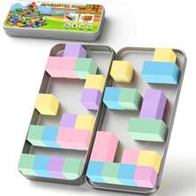 30PCS Magnetic Blocks - Toddler Girl Toys, Magnet Building Blocks With Ron Box , STEM Sensory Outdoor Autism Toys For 3-5 Year Old Boys & Girls, Magnetic Cubes Classroom Must Haves For Kids Ages 3+