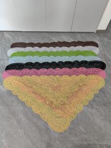 1pc 130cm*60cm Black Lace Trim, For Headwear, Lighting Shades, Tablecloths, Dress Hems, Garment Accessories