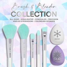 Juego De 7 Brochas De Maquillaje Y Licuadora De Alta Calidad Resaltador Corrector Y Brocha Para Sombra De Ojos 2 Esponjas De Belleza Para Mujeres Y Niñas Belle Maison - Frosten - View 1