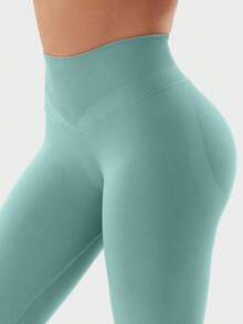 VOYJOY Women Impact Leggings Seamless Scrunch Butt Lifting Workout Leggings High Waisted Gym Yoga Pants Yoga Pants For Women  Winter Clothes For Women Black Pants - Pistachio - View 7