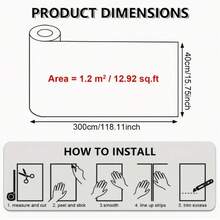 2 Rolls Glossy Marble Effect Self-Adhesive Wallpaper, Full-Coverage Decorative Wall Stickers, Home Renovation Foam Wallpaper, Suitable For Living Rooms, Bathrooms, Kitchens And Dormitories. 40cm*3m / 15.75 Inches*118.11 Inches. - Multicolor - View 4