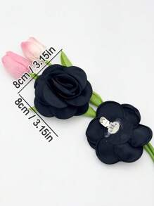 2pcs Elegant Fabric Rose Decorative Shoe Clips - Perfect For Weddings, Bridal Parties And High Heels