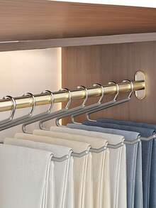 10件裤架，天鹅造型设计，开口，适合挂牛仔裤、围巾等各类衣服，节省空间，金属材质，防滑耐磨，黑白灰色。 - 彩色 - 查看 5