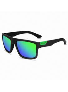 Dreamy Cool Classic Polarized Square Fashion Glasses, Suitable For Boy And Girl, Outdoor Sports Party Vacation Travel Driving Fishing Supplies Photo Props
