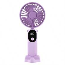 AOYI 便携式手持风扇，带 USB 可充电 LED 显示屏和底座，适合室内外使用 - 非常适合办公室、卧室、户外旅行和露营、空调、便携式空调、冷却器、空调、节日必需品 - 漸層色 - 查看 10