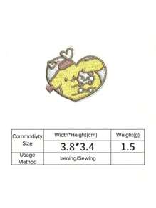Sanrio 9pcs Sanrio Heart-Shaped Applique Patch Set, Featuring Hello Kitty And Friends Embroidery Iron-On For Jackets, Jeans, Dresses, Backpacks, And Hats - Anime Themed Decorative Patches